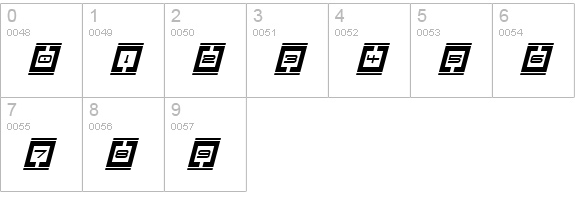Border Base Future Italic numbers 0-9 preview