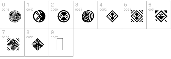 BorderFont Culturals Plain numbers 0-9 preview