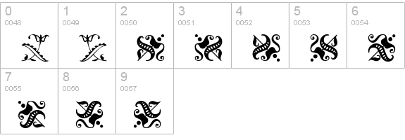 BordersOneSSK numbers 0-9 preview