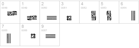 BordersOrnamentsP02 numbers 0-9 preview