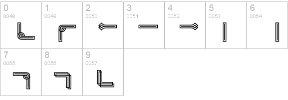 BordersOrnamentsP06 numbers 0-9 preview