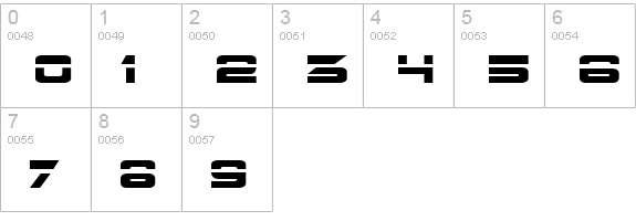 Borg-9 numbers 0-9 preview