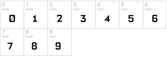 Bourgeois BoldAlt numbers 0-9 preview
