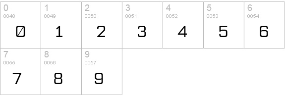 Bourgeois Med numbers 0-9 preview