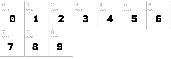 Bourgeois Ultra numbers 0-9 preview