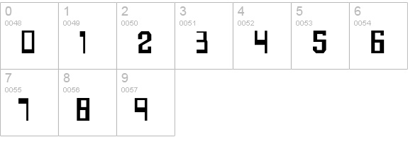 Boxspring numbers 0-9 preview