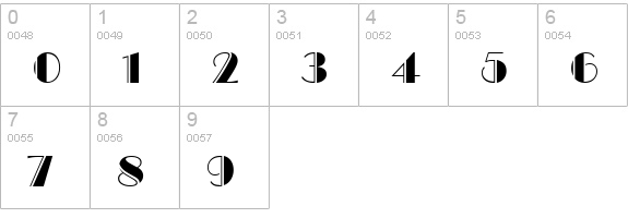 Brando Engraved Normal numbers 0-9 preview