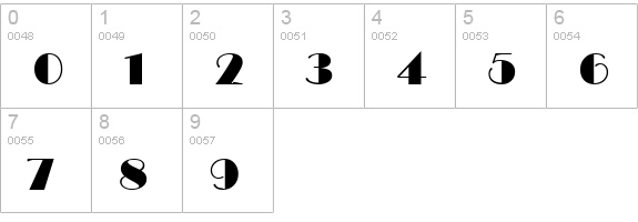 Brando Normal numbers 0-9 preview