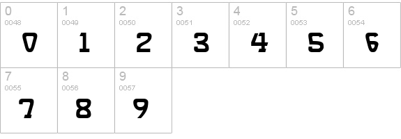 Brassett numbers 0-9 preview