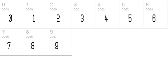 Brave New Era (narrow) G98 numbers 0-9 preview