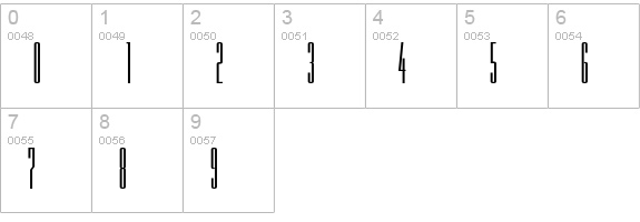Briem Akademi Std Bold Compressed numbers 0-9 preview