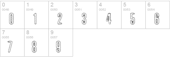 Brillo-Light numbers 0-9 preview