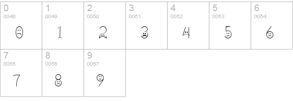 BringInTheFrowns numbers 0-9 preview