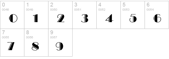 Broadway-Engraved-Regular numbers 0-9 preview