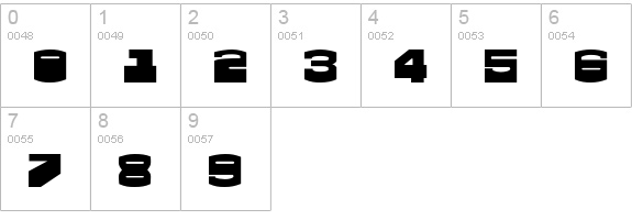 Brok numbers 0-9 preview