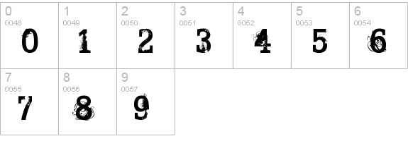 BROKEN GHOST numbers 0-9 preview