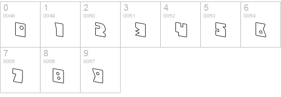 Bronz-SmartOutlined numbers 0-9 preview