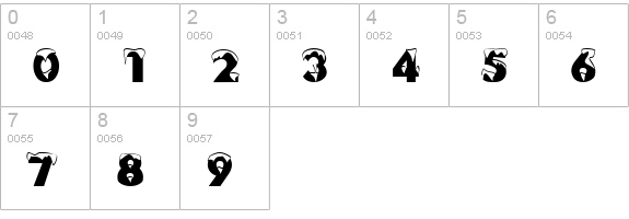 Brrrrr Regular numbers 0-9 preview
