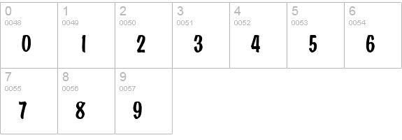 Bryce-Regular numbers 0-9 preview