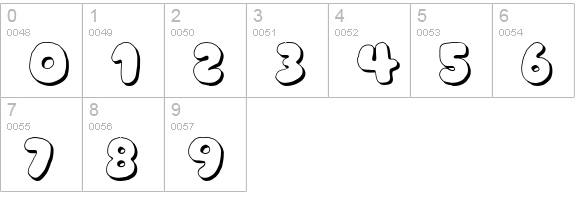 bubblegums numbers 0-9 preview