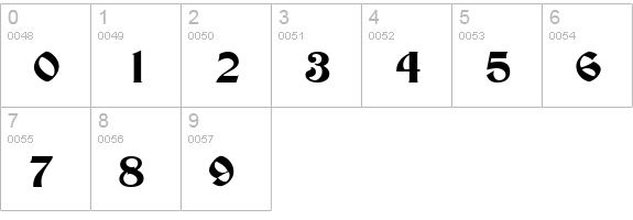 Buckingham Regular numbers 0-9 preview