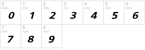 BudboyerExtObl- numbers 0-9 preview