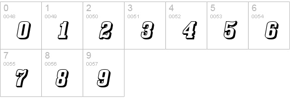 Bullpen 3D numbers 0-9 preview