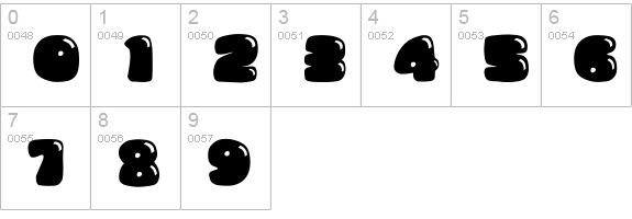 Bumbazoid numbers 0-9 preview