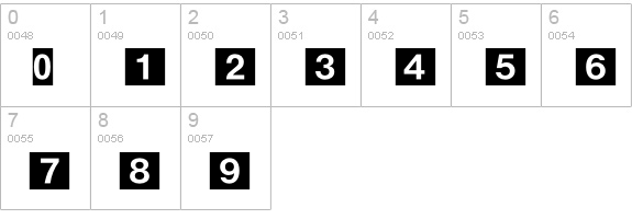 Bundesbahn Pi 1 numbers 0-9 preview