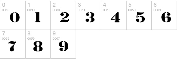 Bundy Yellow Solid numbers 0-9 preview