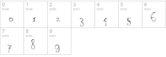 Burning Light numbers 0-9 preview