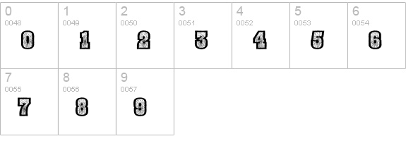 BurrisGhostTown numbers 0-9 preview