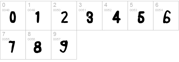 Buttweasel numbers 0-9 preview
