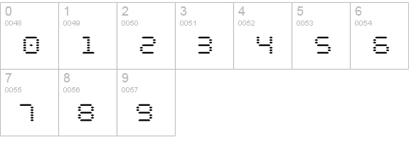 Byte Police numbers 0-9 preview