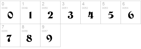 C790-Deco-Regular numbers 0-9 preview