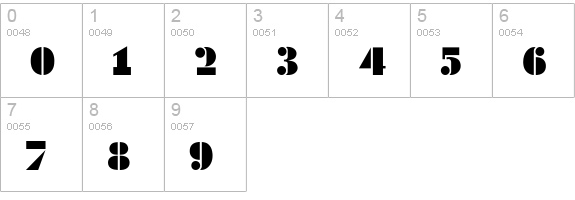 Cado Display SSi numbers 0-9 preview