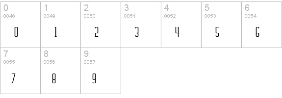 Calamaro-Bold Bold numbers 0-9 preview