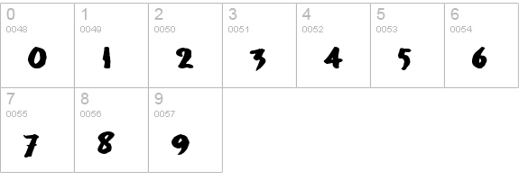calamityJoe numbers 0-9 preview