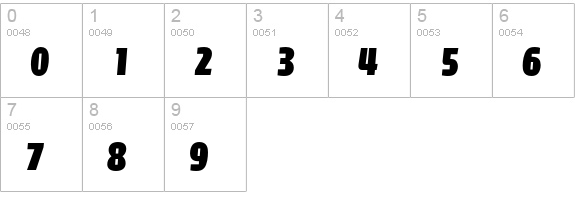 Calcite Pro Black numbers 0-9 preview