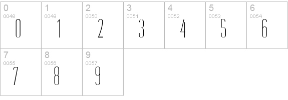 Caledo Light numbers 0-9 preview