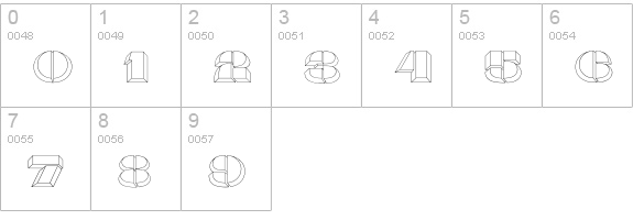 Calendar numbers 0-9 preview