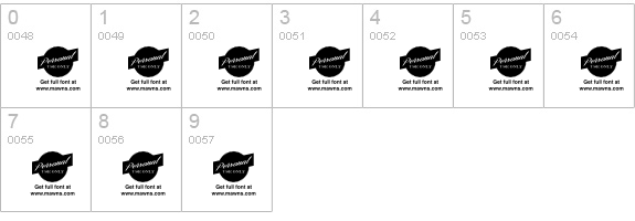 Calendary Hands PERSONAL USE DEMO numbers 0-9 preview