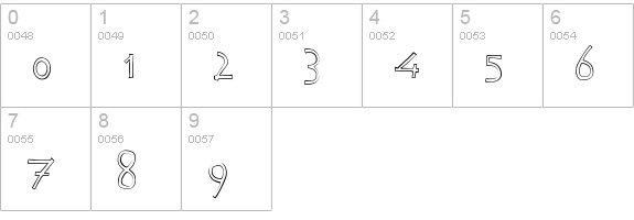 Calvin and Hobbes Outline numbers 0-9 preview
