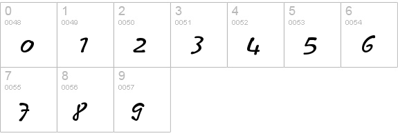 CalvinItal Regular numbers 0-9 preview