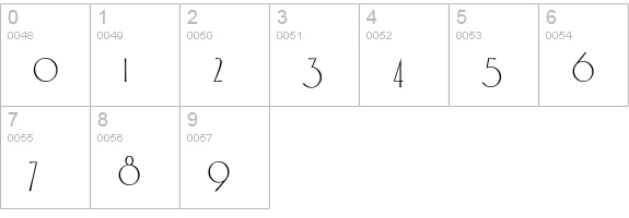 CamelliaEF numbers 0-9 preview