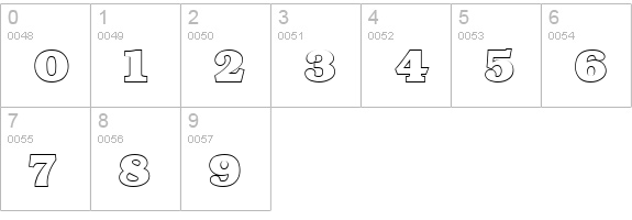 CamillaOpen numbers 0-9 preview