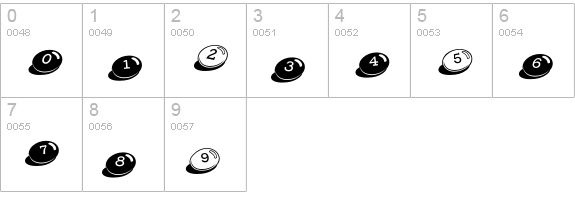Candy Bits numbers 0-9 preview