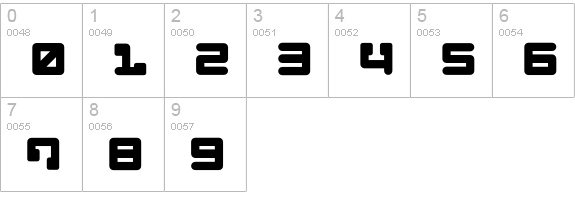 CANDY-EG numbers 0-9 preview