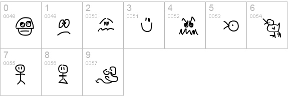 Candy Sniper numbers 0-9 preview