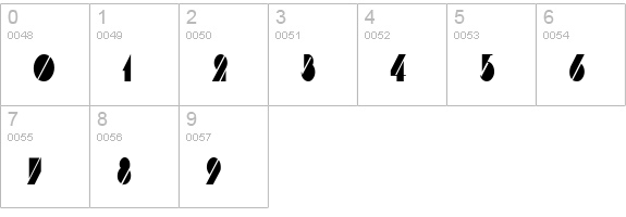 Cane-Condensed Normal numbers 0-9 preview